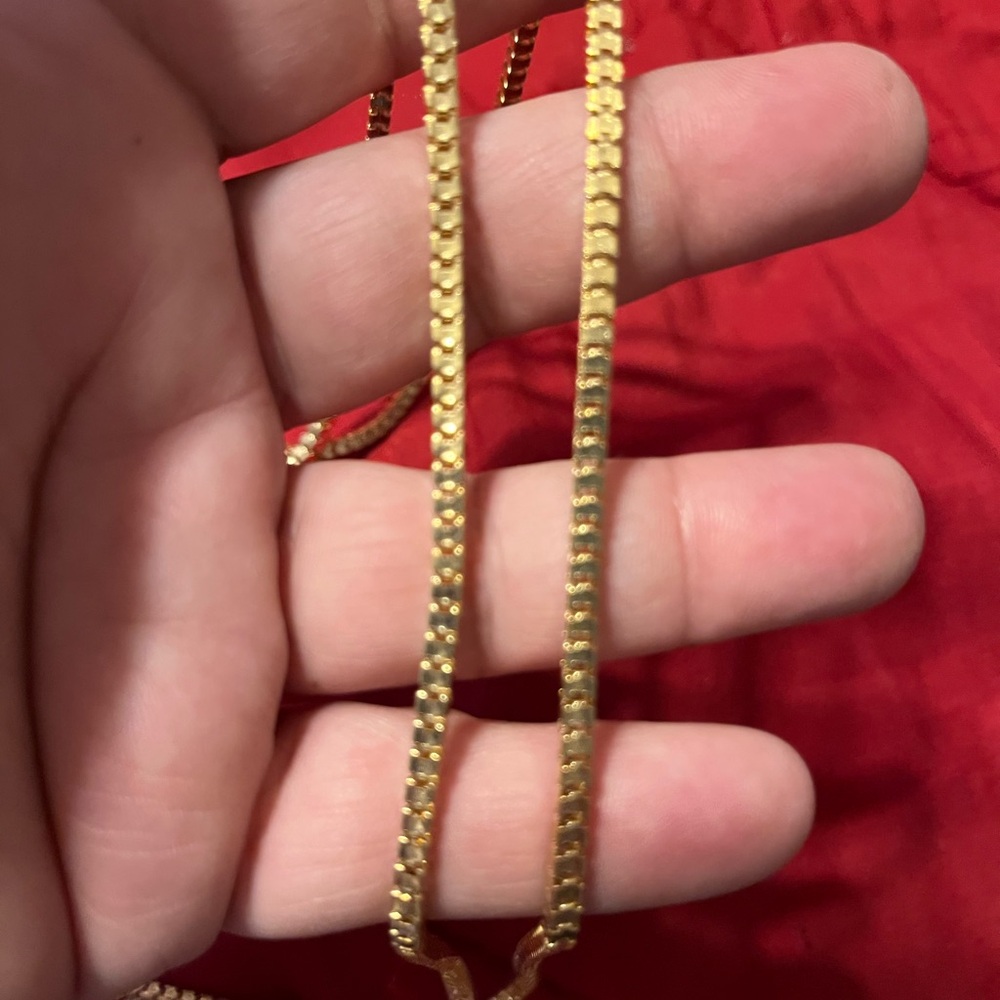 NWT My Style Box Link Gold Toned Necklace 68” - Picture 7 of 8